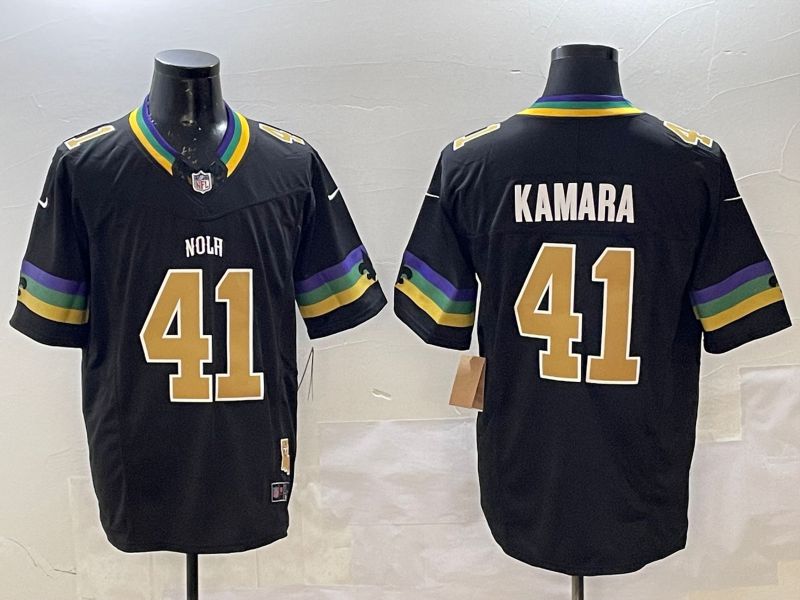 Men New Orleans Saints #41 Kamara Black three generations 2025 Nike Limited NFL Jersey style 1